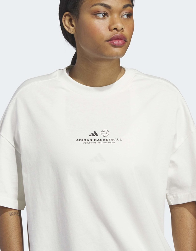adidas Performance - ADIDAS WORLD WIDE HOOPS GRAPHIC TEE Womens