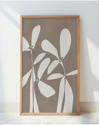 Olive et Oriel - Muted Petals No 4 by Shatha Al Dafai Art Print