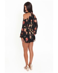 Petal & Pup - Hillary Playsuit - Black Floral