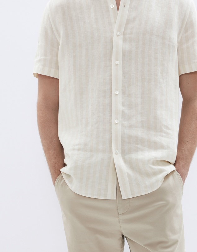 UNISON - Linen S/S Regular Fit Shirt