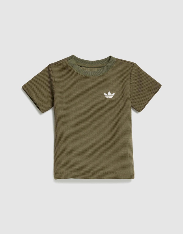 adidas Originals - Regular Waffle Shorts and T-Shirt Set - Babies-Kids