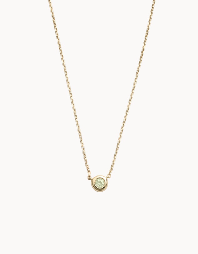 Kirstin Ash - Petite Birthstone Necklace August Peridot