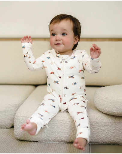 Kynd Baby - Day Or Night Onesie in Dachshund