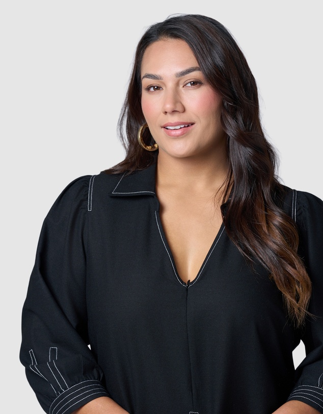 Sunday In The City - Midnight Muse Midi Shirt Dress