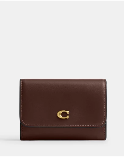 Coach - Refined Calf Leather Essential Flap Card Case