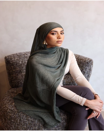 Mod Squad - Textured Hijab- Forest