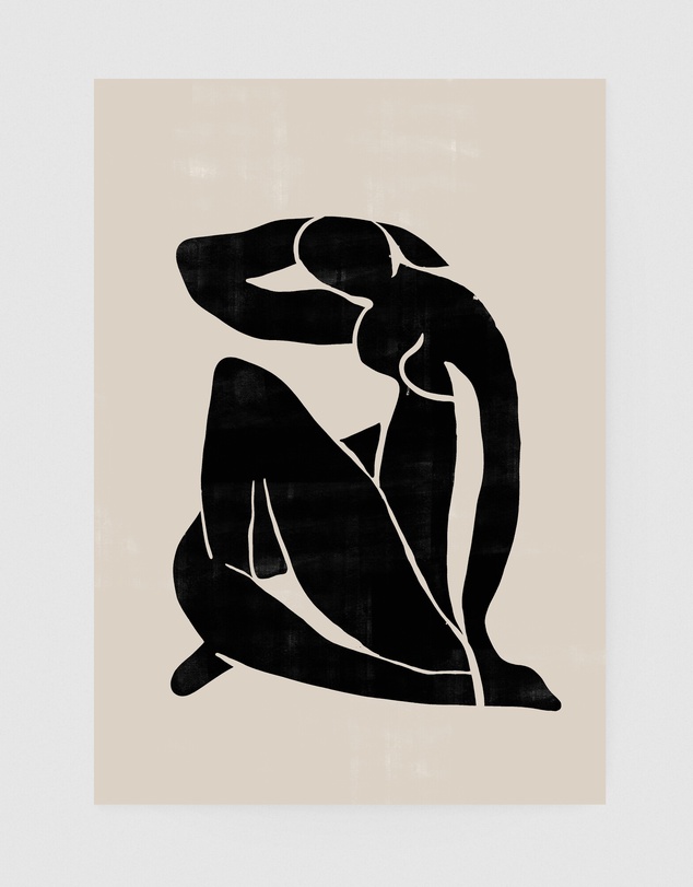 Inka Arthouse - Black Nude by Henri Matisse Art Print