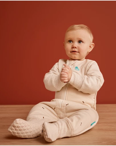 Love to Dream - Sleep Suit 2.5T Quilted Stretch Cotton Bees Oatmeal