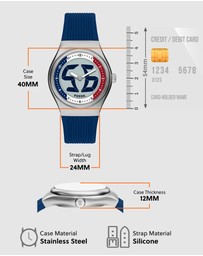 Fossil - Archival Big Tic Blue Analogue-Digital Watch