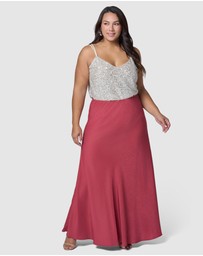 Pink Dusk by Curve Project - Caught Up Maxi Skirt