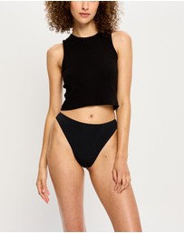 Modibodi - Seamfree Hi Waist Period Underwear Thong Light Absorbency