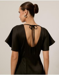Tussah - Genevieve Satin Midi Dress