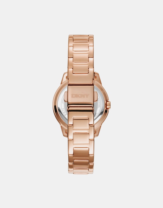 DKNY - Everyday Park Ave Logo Rose Gold Stainless Steel 30mm Watch