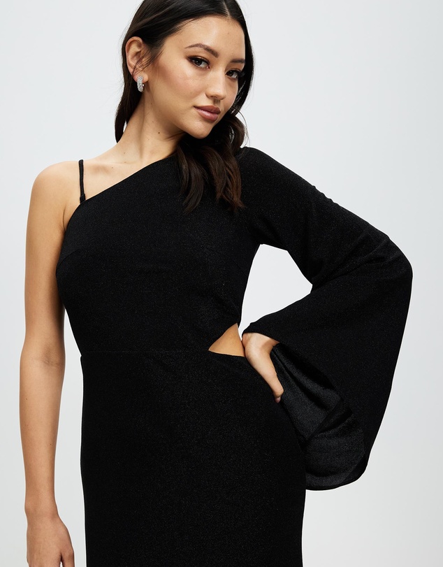 Romance by Honey and Beau - Farrah One Sleeve Maxi Dress