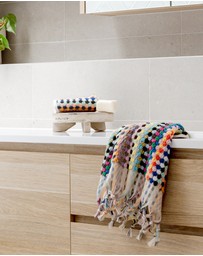 Miss April - Pompom Hand Towel