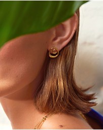 Ottoman Hands - Dalia Twist GoldStud Earrings