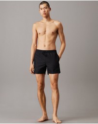 Calvin Klein - Logo Tape Medium Drawstring Swim Shorts