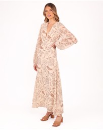 Petal & Pup - Riba Midi Dress - Brown Paisley