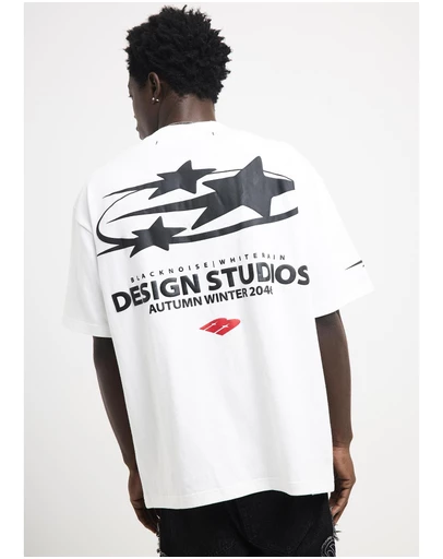 Black Noise White Rain - Star Studios T-Shirt