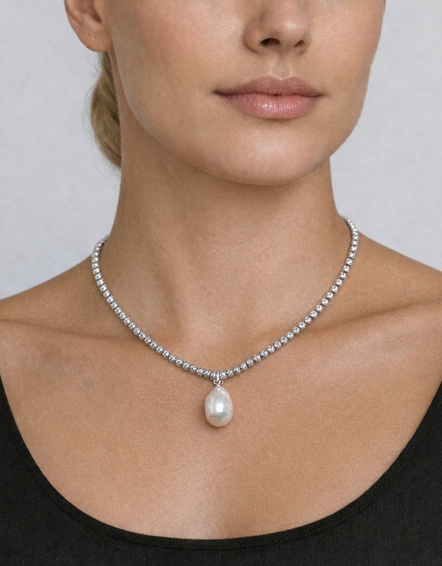 Izoa - Odette Drop Pearl Necklace