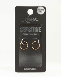 Lovisa - Gold Plated Surgical Steel Medium Sleeper Earrings 12 mm