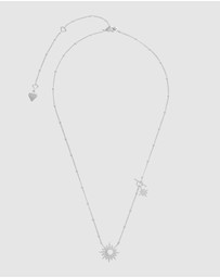 Wanderlust + Co - Sunlit Crescent Silver Necklace