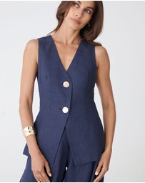 Forcast - Ami V-Neck Linen Vest