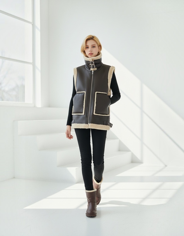Mossée - Chole Faux Shearling Vest