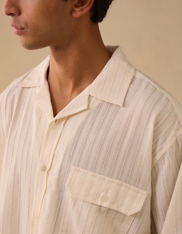 Charlton  - Long Sleeve Cloth Camp Collar Shirt