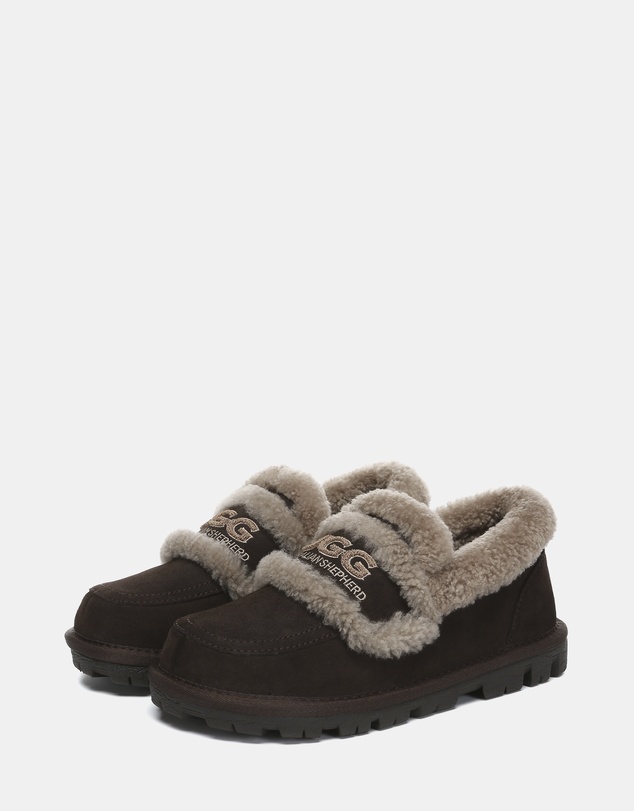 EVERAU - Australian Shepherd Ugg Rilee Loafer Cow Suede Upper House Shoes