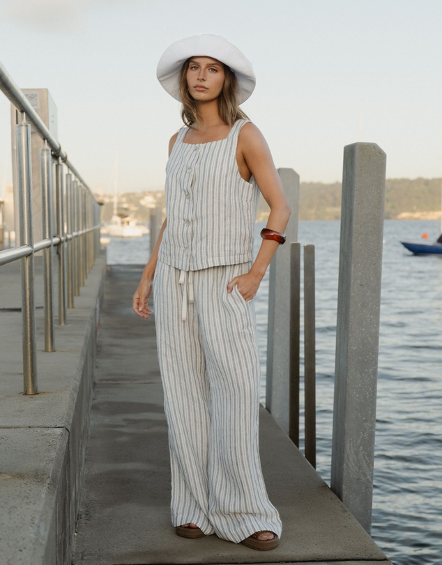Forcast - Milos Wide Leg Linen Pants