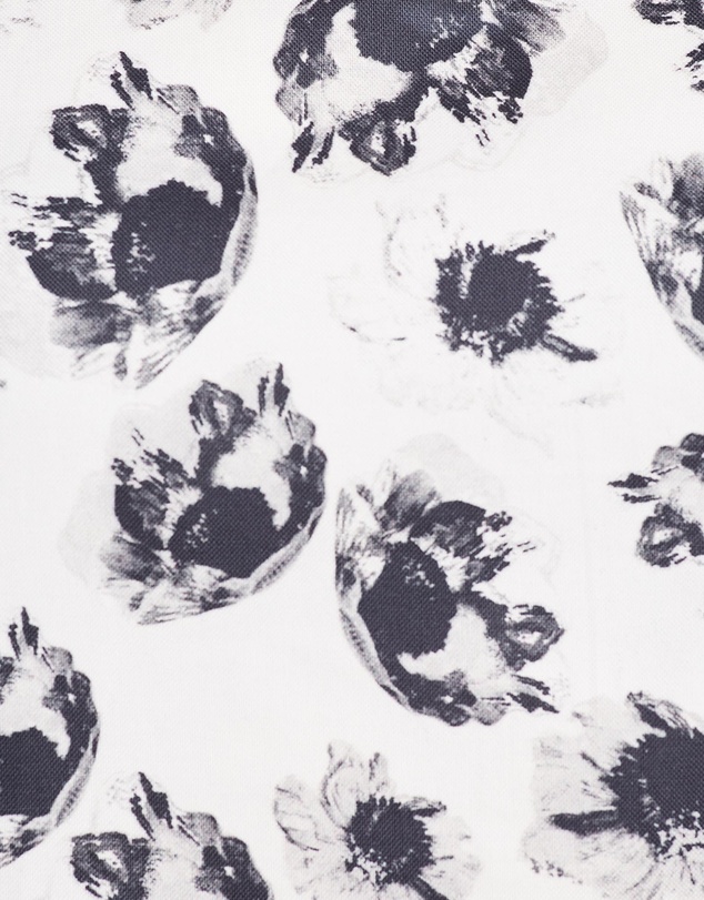 The Social Outfit - Monochrome Floral Roll Neck Top