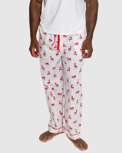 Sant And Abel - Men's Reindeer Red PJ Pants