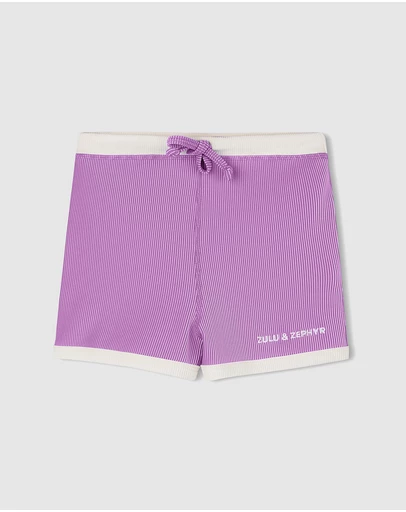 Zulu & Zephyr Mini - Mini Stripe Surf Shorts - Babies-Teens