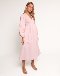 Petal & Pup - Ilyana Long Sleeve Maxi Dress - Pink