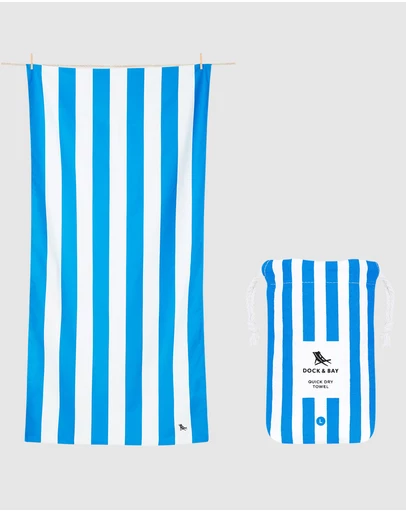 Dock & Bay - Beach Towel Cabana Collection L Bondi Blue