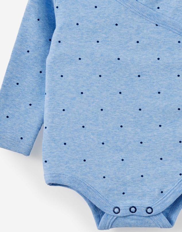 Cotton On Kids - Organic Cross Over Long Sleeve Bubbysuit