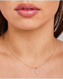 Zoe Olivia - 9K Gold Lab Grown Diamond Initial S Pendant