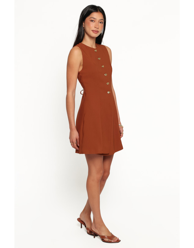 Petal & Pup - Hanson Mini Dress - Chocolate Brown