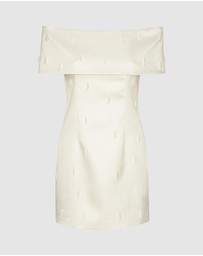 ROTATE - Beaded Satin Mini Dress