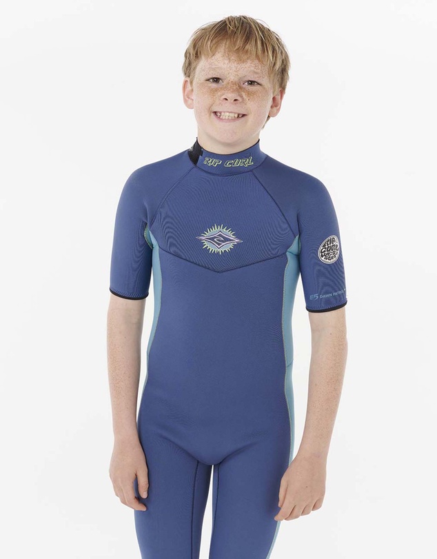 Rip Curl - Boys Dawn Patrol Short Sleeve 2mm Back Zip Spring Suit Wetsuit