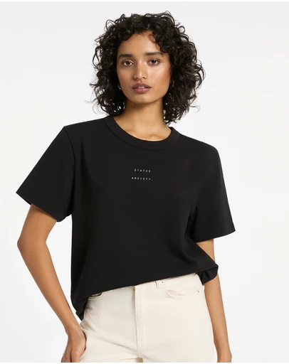 Status Anxiety - Feels Right T-Shirt With Logo