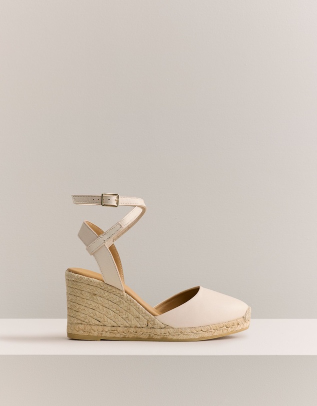 Trenery - Gwen Espadrille Wedge in Oyster