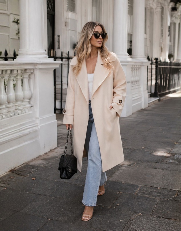 Esther & Co - Fireplace Coat - Cream