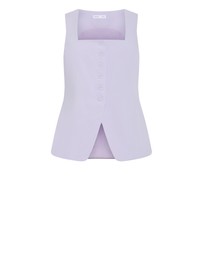 City Chic - Plus size Abbie Vest - lilac