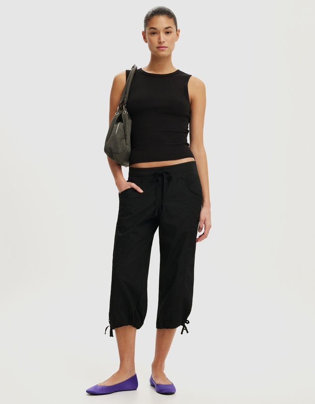 Cotton On - Utility Rib Waist Capri Pants