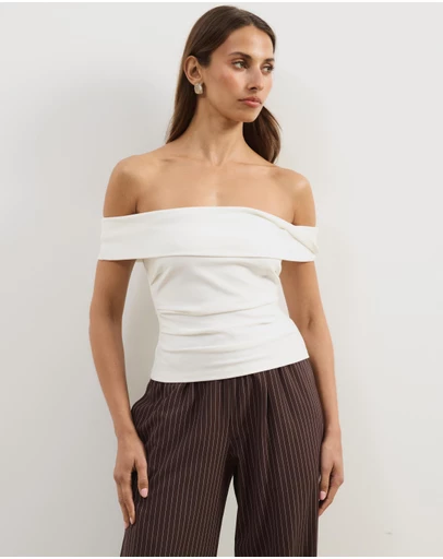 Atmos&Here - Ophira Off Shoulder Ponte Structured Top