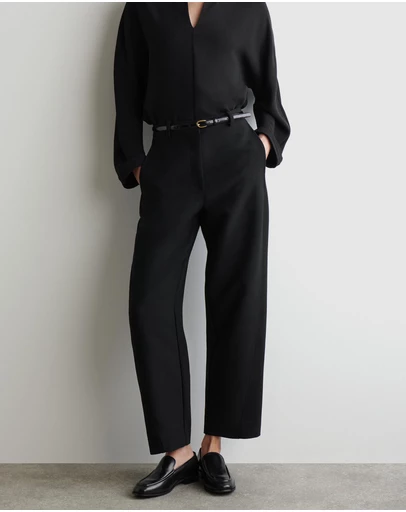 COS - Cropped Wool Barrel-Leg Trousers