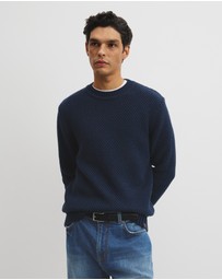 Country Road - Australian Good Earth Cotton Blend Textured Crew Knit