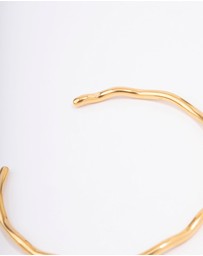 Lovisa - Waterproof Gold Plated Stainless Steel Mini Wave Wrist Cuff